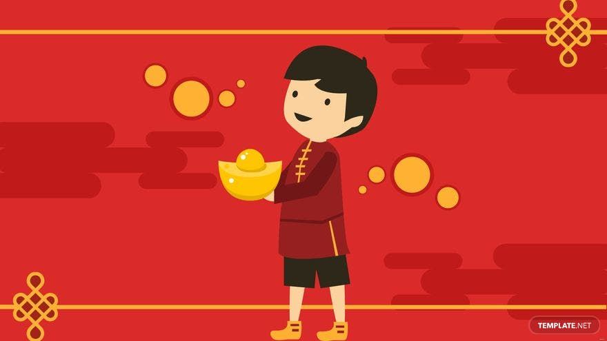 Free Chinese New Year Cartoon Background in PDF, Illustrator, PSD, EPS, SVG, JPG, PNG