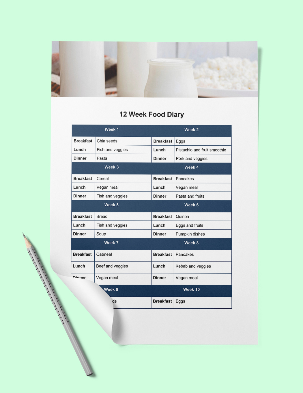 Free printable 21 Day Fix meal planning sheets