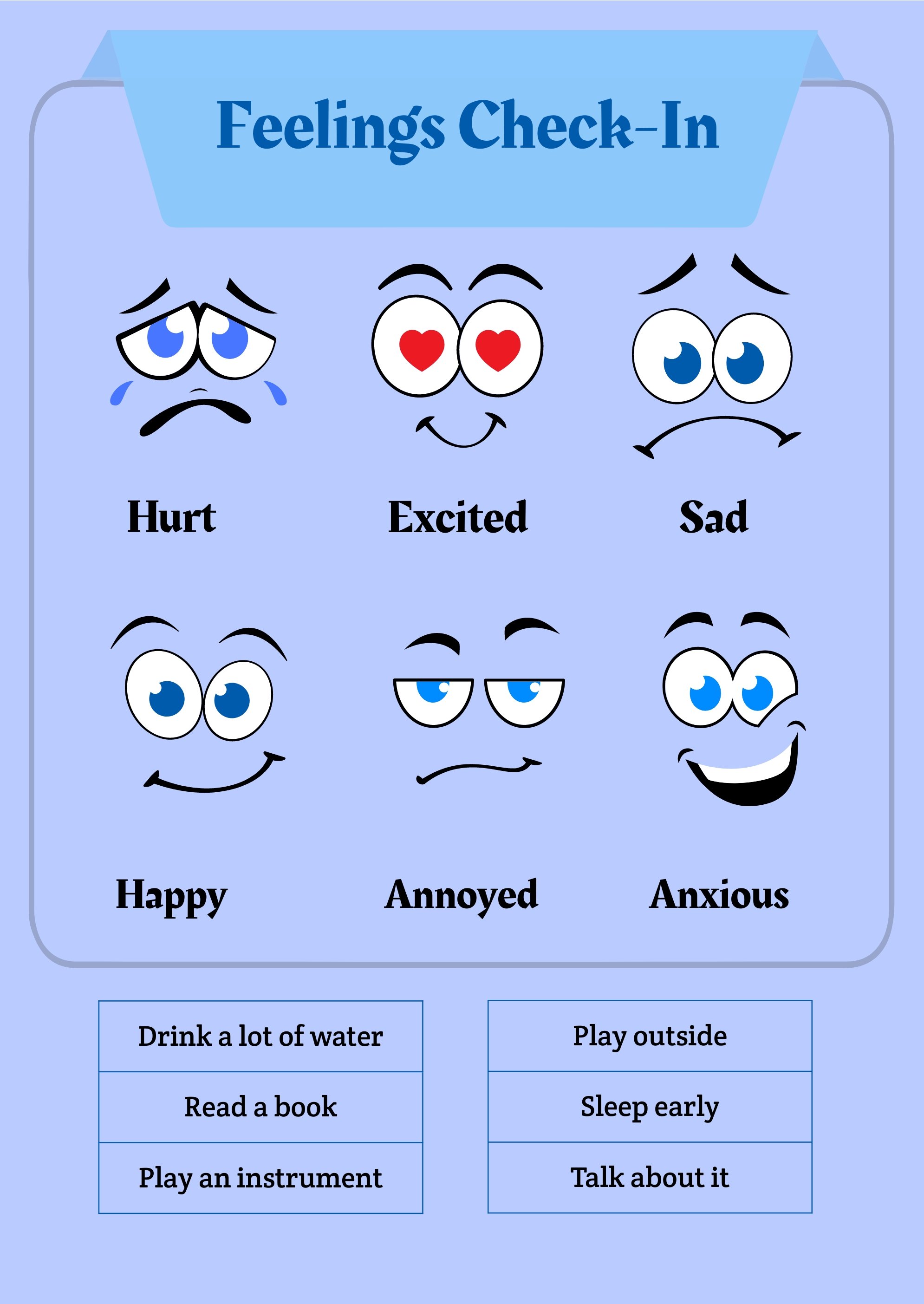 Feelings-Emotions Chart in PDF, Illustrator