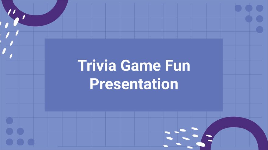 Free Trivia Game Fun Presentation Template to Edit Online