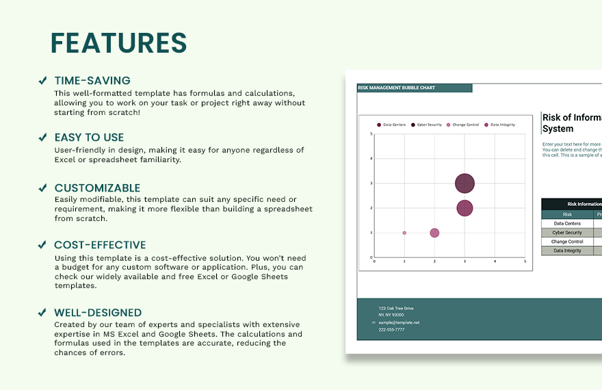 Free Risk Management Bubble Chart - Google Sheets, Excel | Template.net
