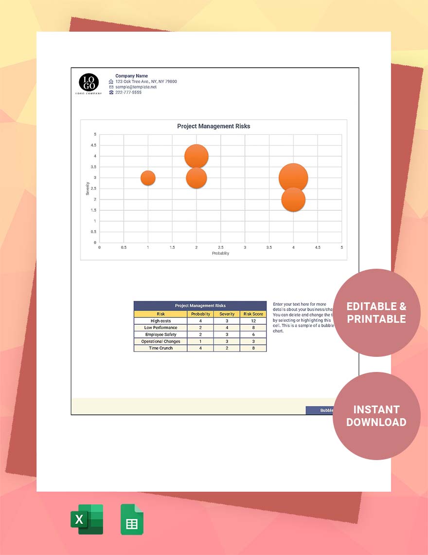 Project Management Gantt Chart Template - Google Sheets, Excel, Word ...