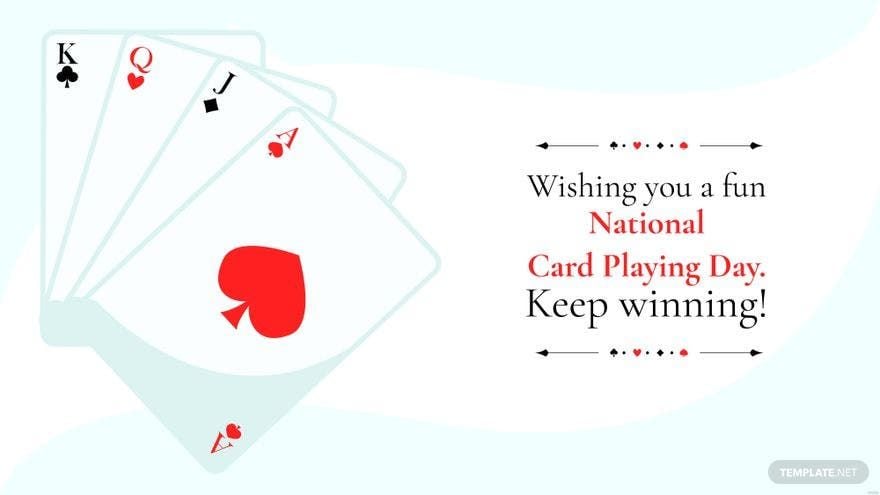 Free National Card Playing Day Wishes Background