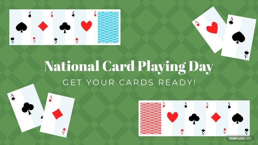 National Card Playing Day Flyer Background