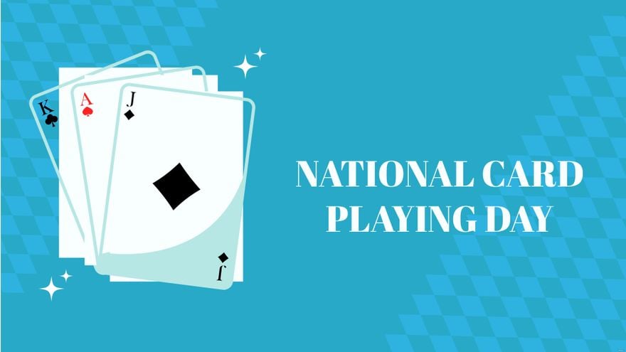 Free National Card Playing Day Banner Background