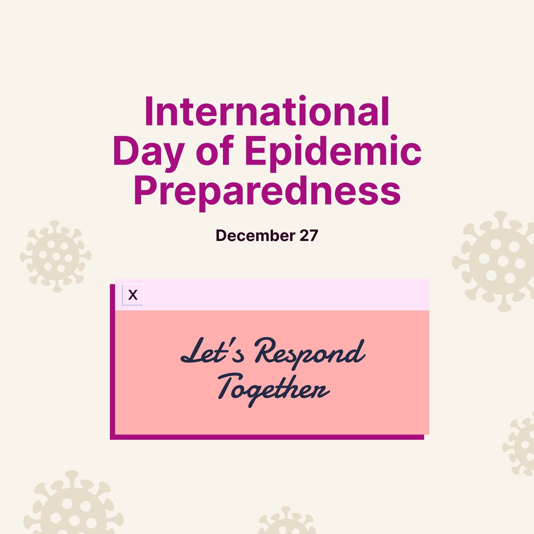 International Day of Epidemic Preparedness FB Post