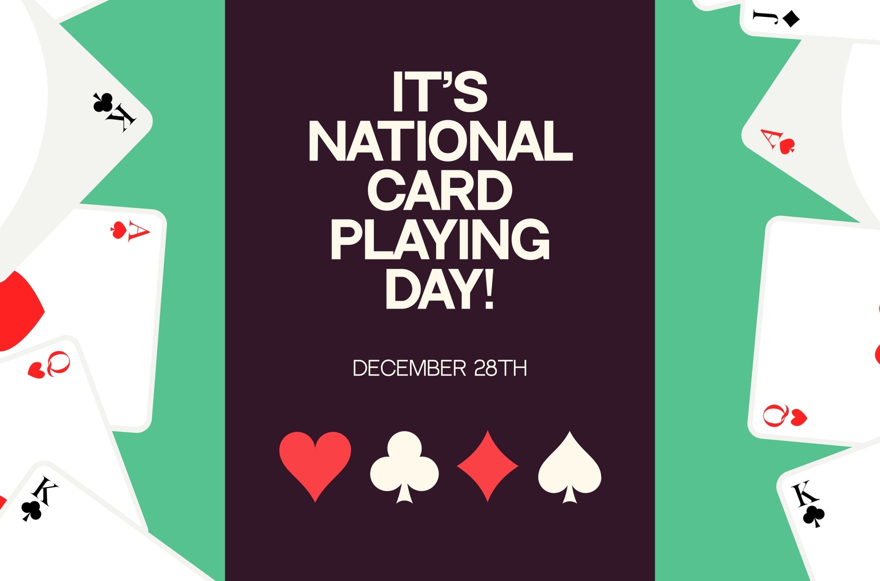 National Card Playing Day Banner