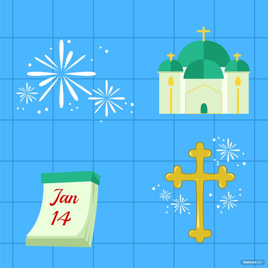 FREE Orthodox New Year Vector Image Download in Illustrator