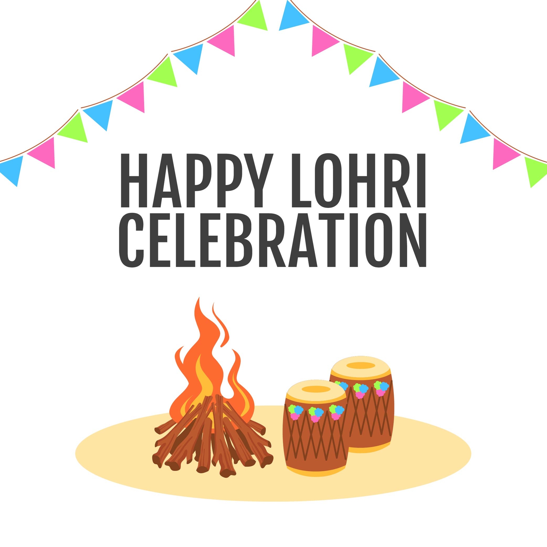 Free Lohri Celebration Vector in Illustrator, PSD, EPS, SVG, JPG, PNG