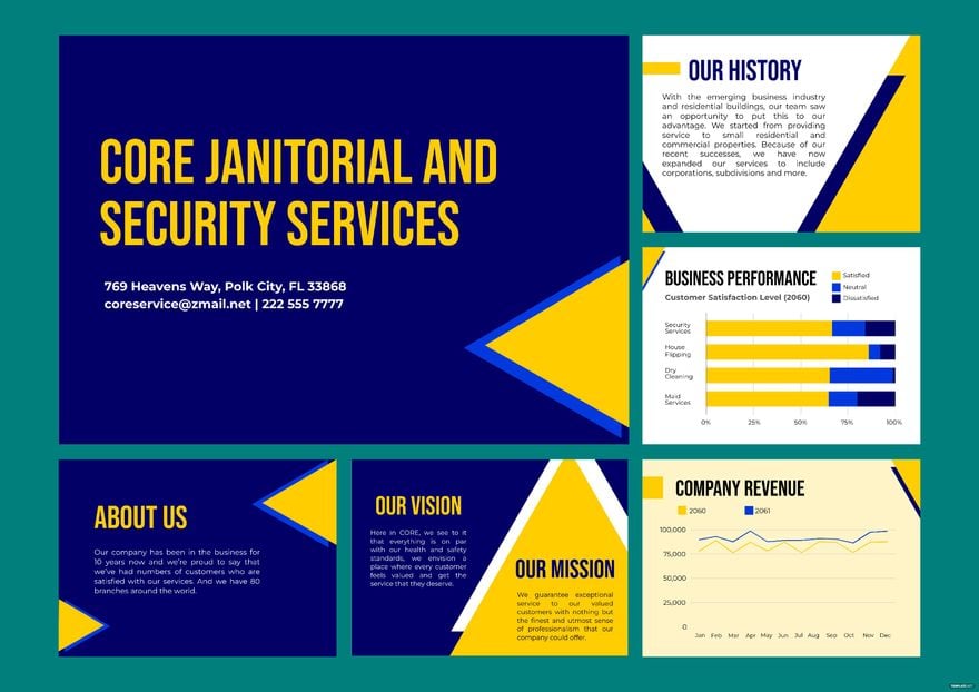 Security And Cleaning Company Profile Template
