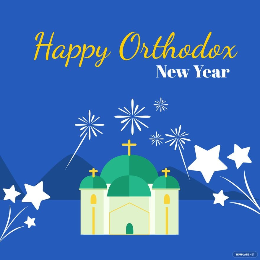Orthodox New Year Day Vector