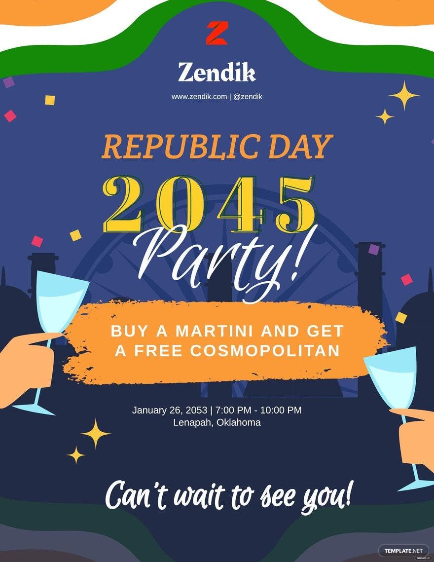 Free Republic Day Event Flyer