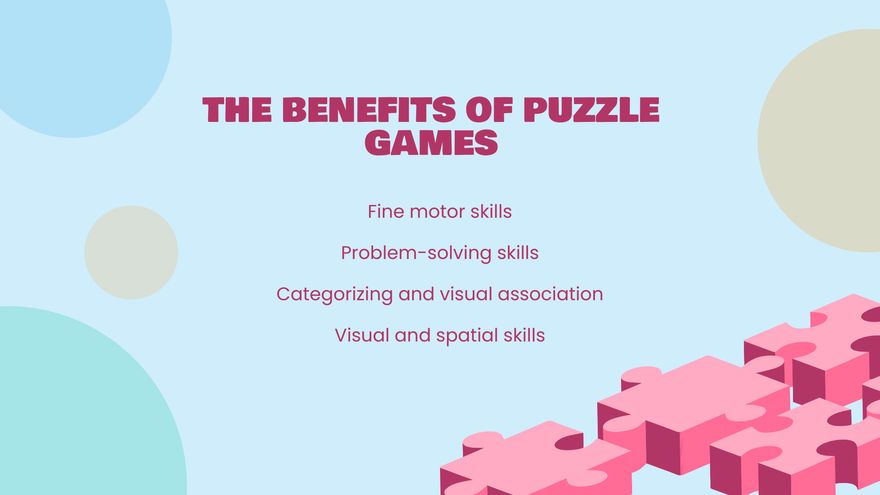 Free Puzzle Game Presentation Template to Edit Online
