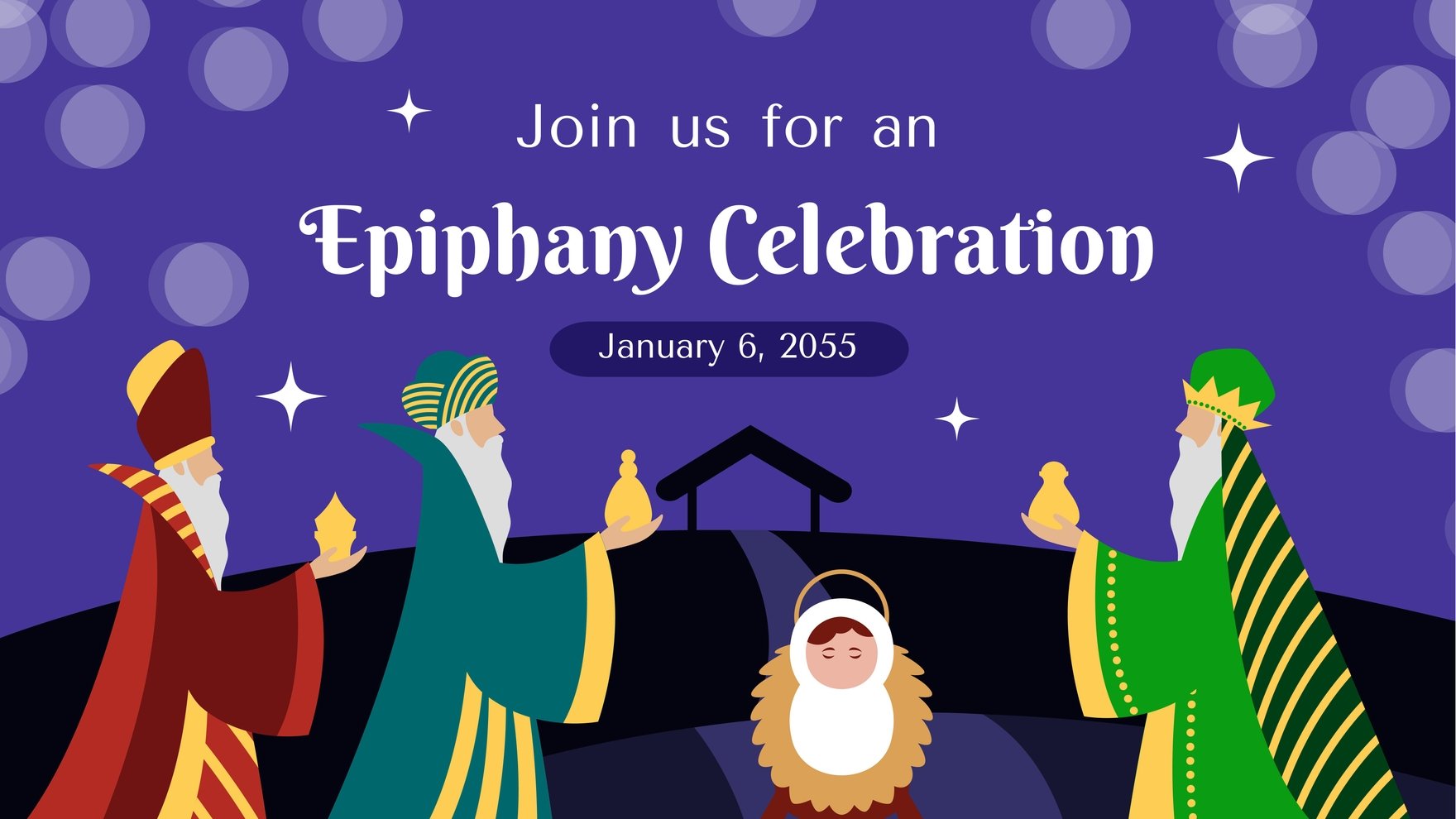 Free Epiphany Day Invitation Background