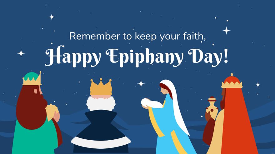 Free Epiphany Day Greeting Card Background in PDF, Illustrator, PSD, EPS, SVG, PNG, JPEG