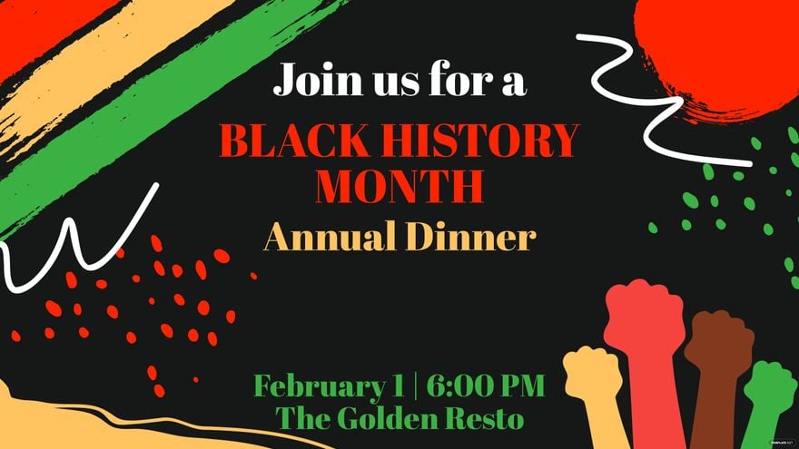 Black History Month Invitation Background