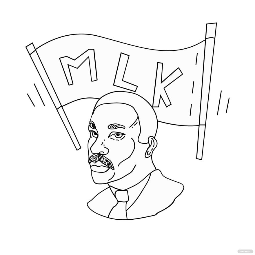 Martin Luther King Day Drawing Vector