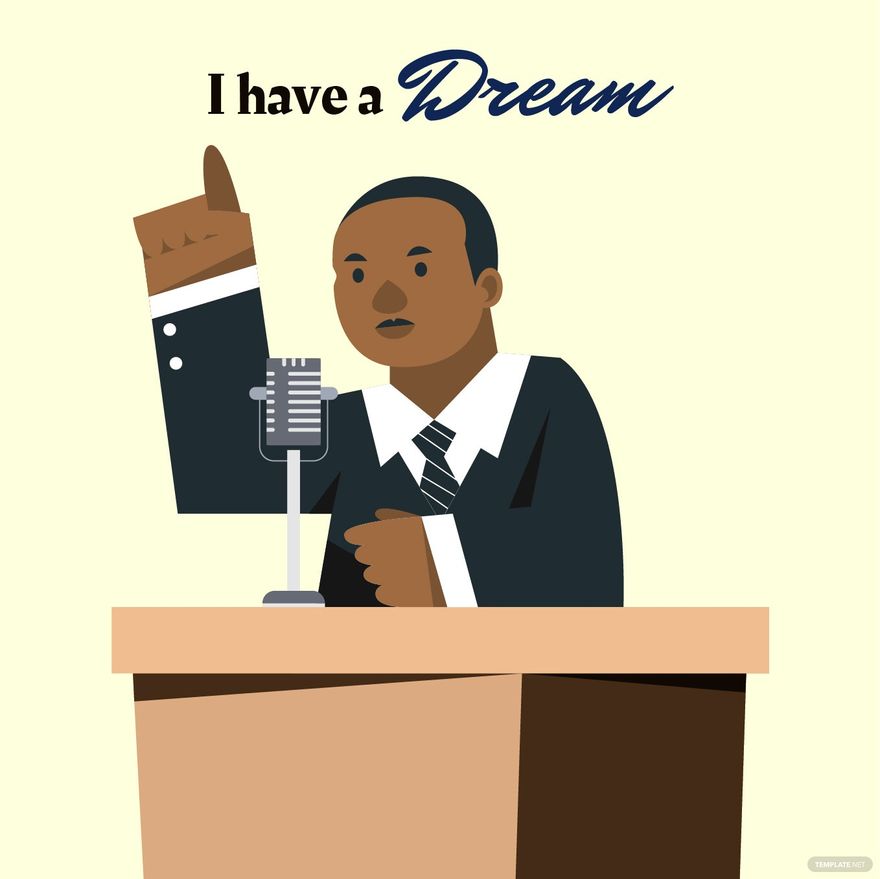 Martin Luther King Day Cartoon Vector