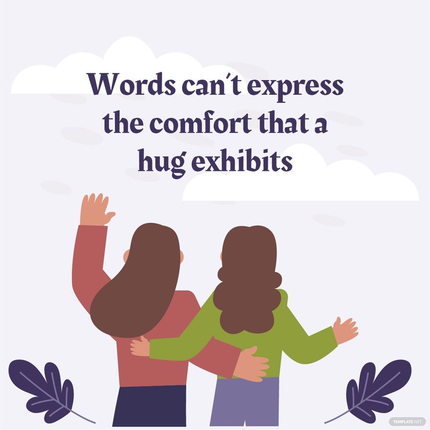 Free National Hugging Day Quote Vector