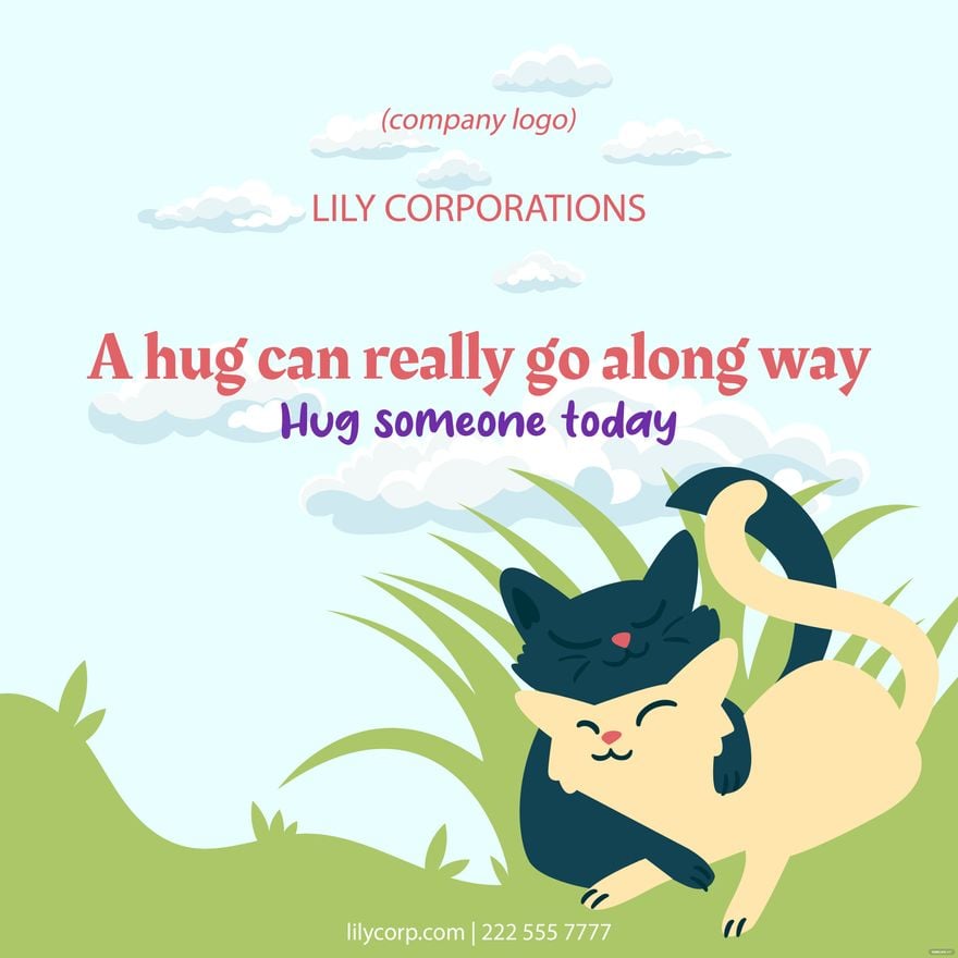 National Hugging Day Poster Vector in Illustrator, PSD, EPS, SVG, JPG, PNG