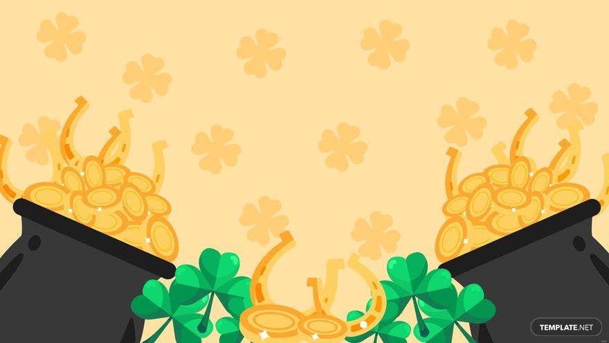 St. Patrick's Day Gold Background in PDF, Illustrator, PSD, EPS, SVG, JPG, PNG
