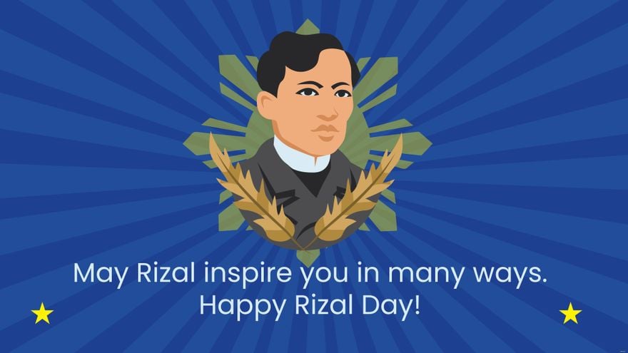 Free Rizal Day Greeting Card Background
