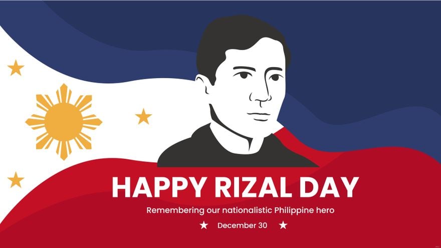 Free Rizal Day Flyer Background in PDF, Illustrator, PSD, EPS, SVG, JPG, PNG
