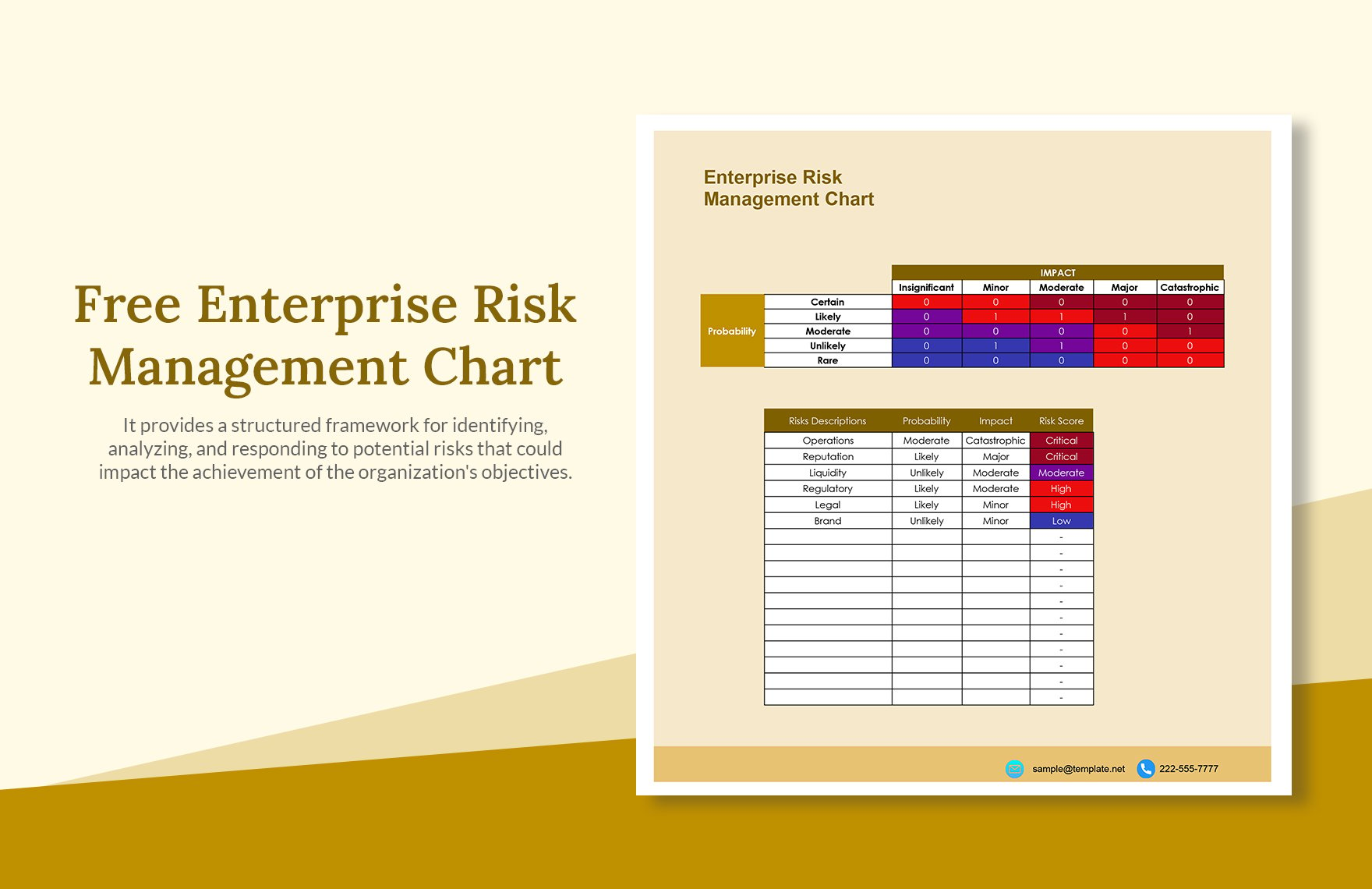 Free Enterprise Risk Management Chart