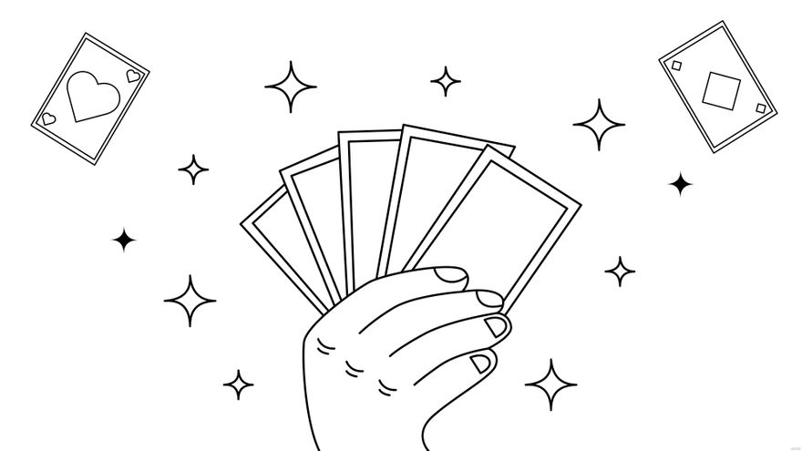 Free National Card Playing Day Drawing Background in PDF, Illustrator, PSD, EPS, SVG, JPG, PNG