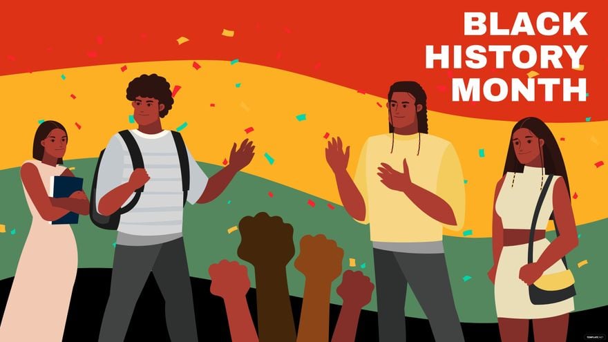 Free Black History Month Cartoon Background