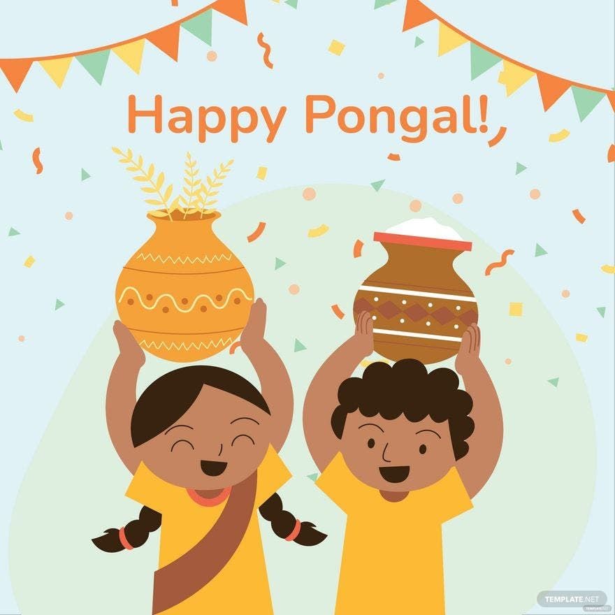 Free Happy Pongal Illustration - EPS, Illustrator, JPG, PSD, PNG, SVG |  