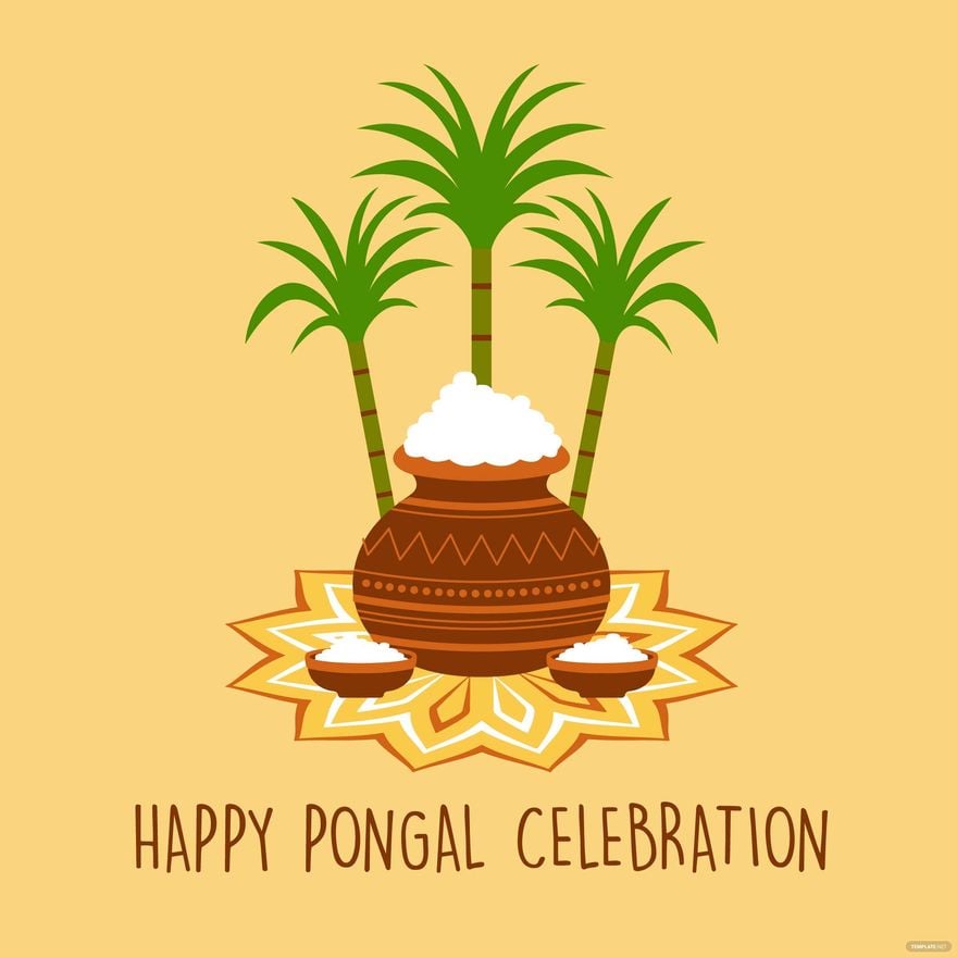 Pongal Celebration Vector in Illustrator, PSD, EPS, SVG, JPG, PNG