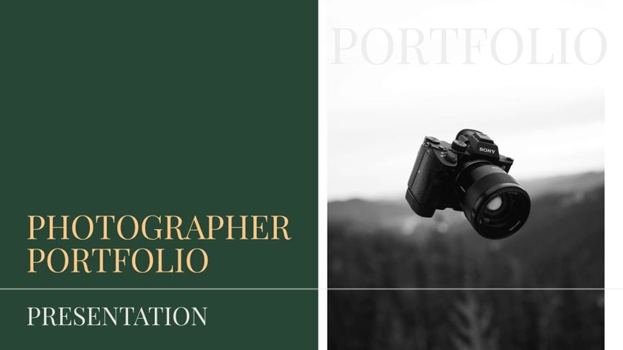 Photographer Portfolio Presentation Template