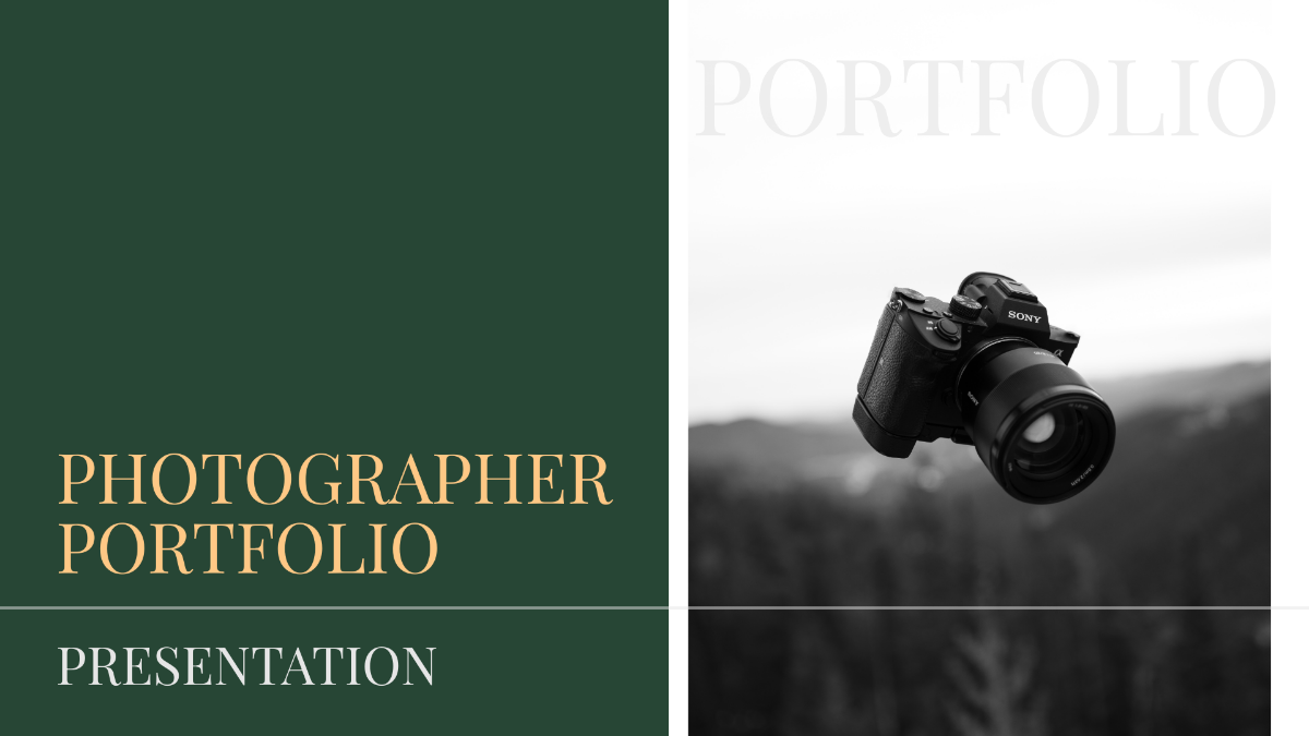Photographer Portfolio Presentation Template