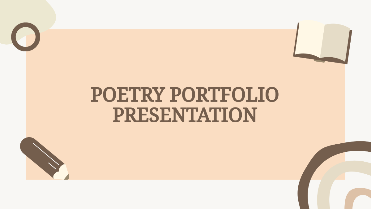 Free Poet Portfolio Presentation Template