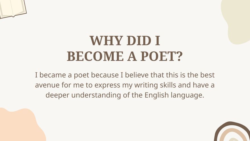Free Poet Portfolio Presentation Template to Edit Online