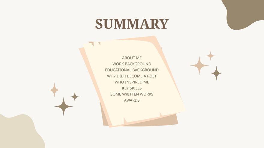 Free Poet Portfolio Presentation Template to Edit Online