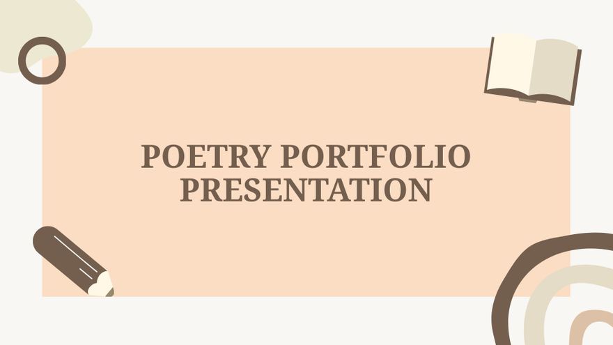 Free Poet Portfolio Presentation Template to Edit Online