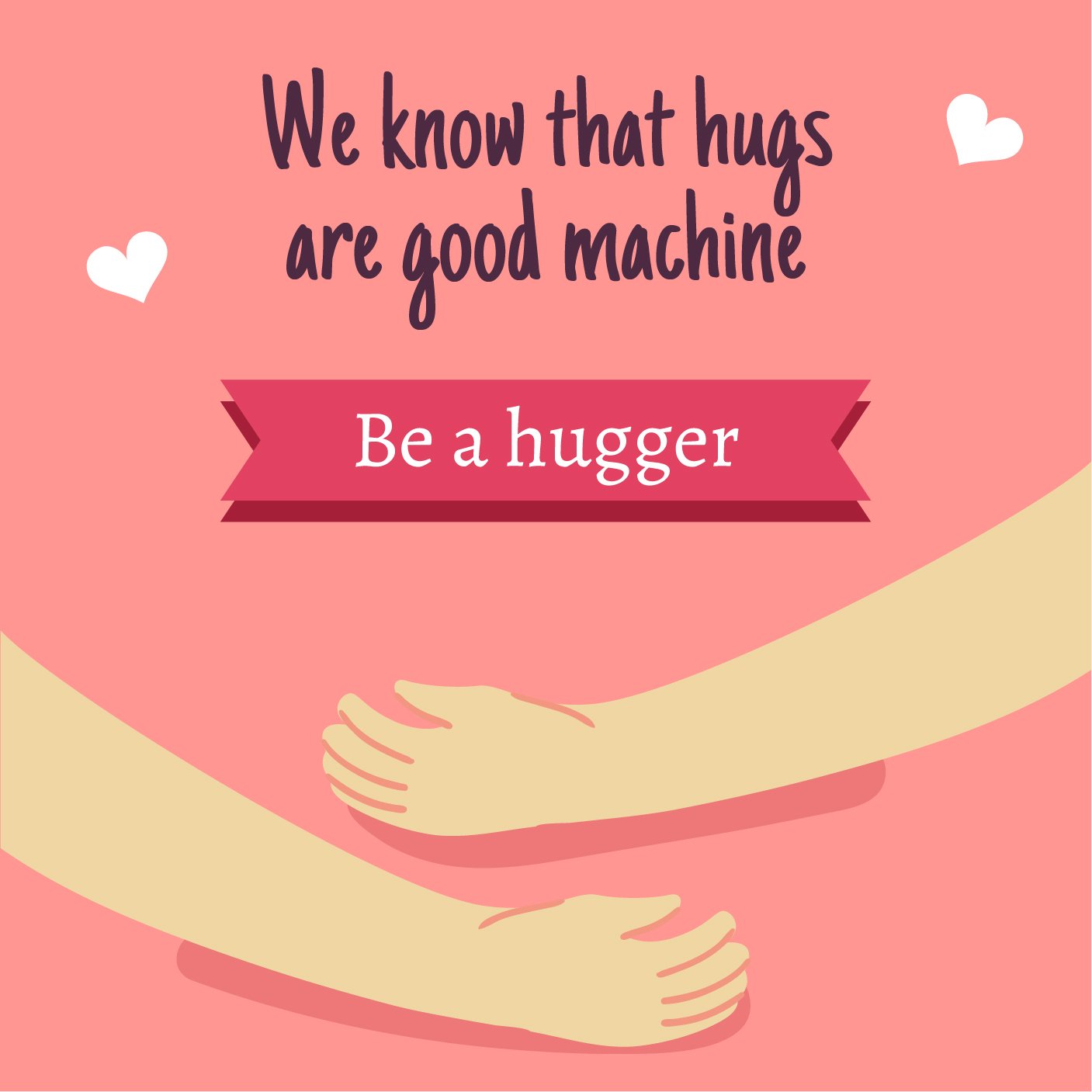 National Hugging Day Greeting Card Vector