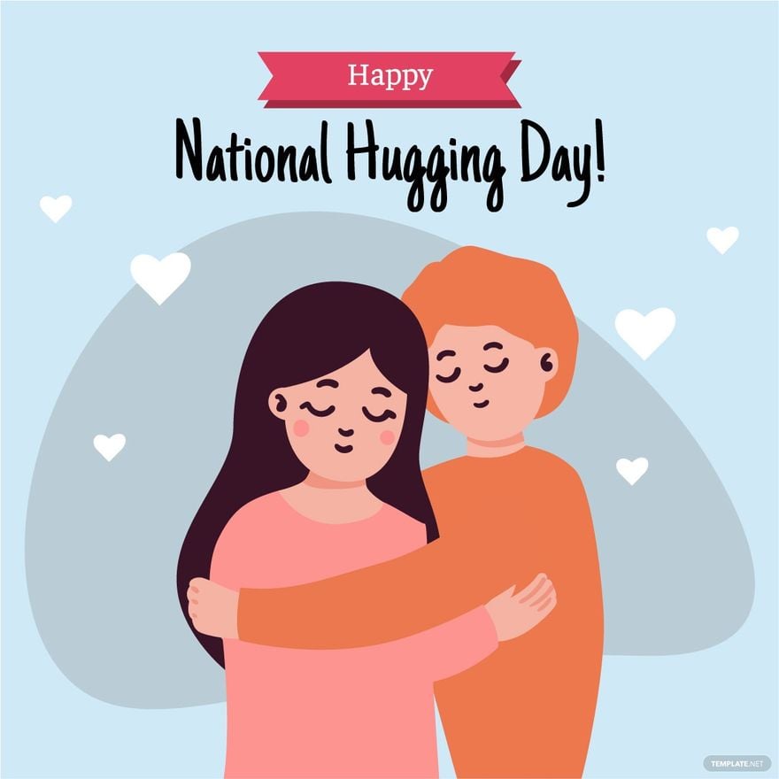 National Hugging Day Vector