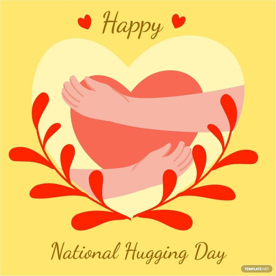Free Happy National Hugging Day Vector