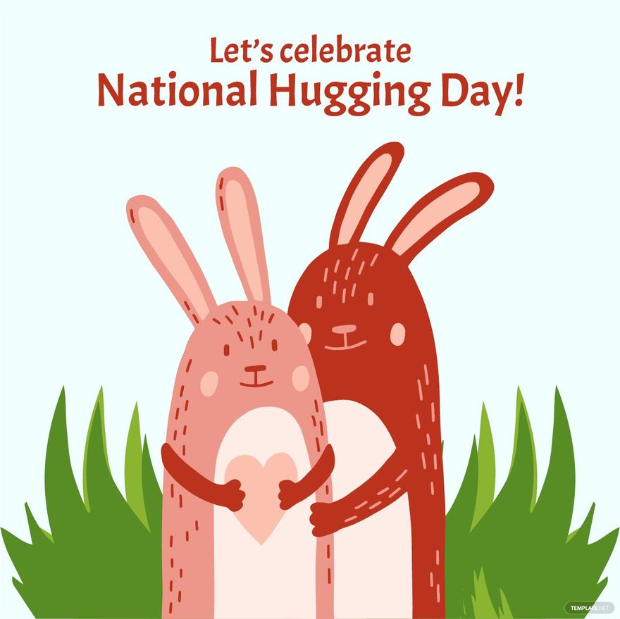 Free National Hugging Day Celebration Vector