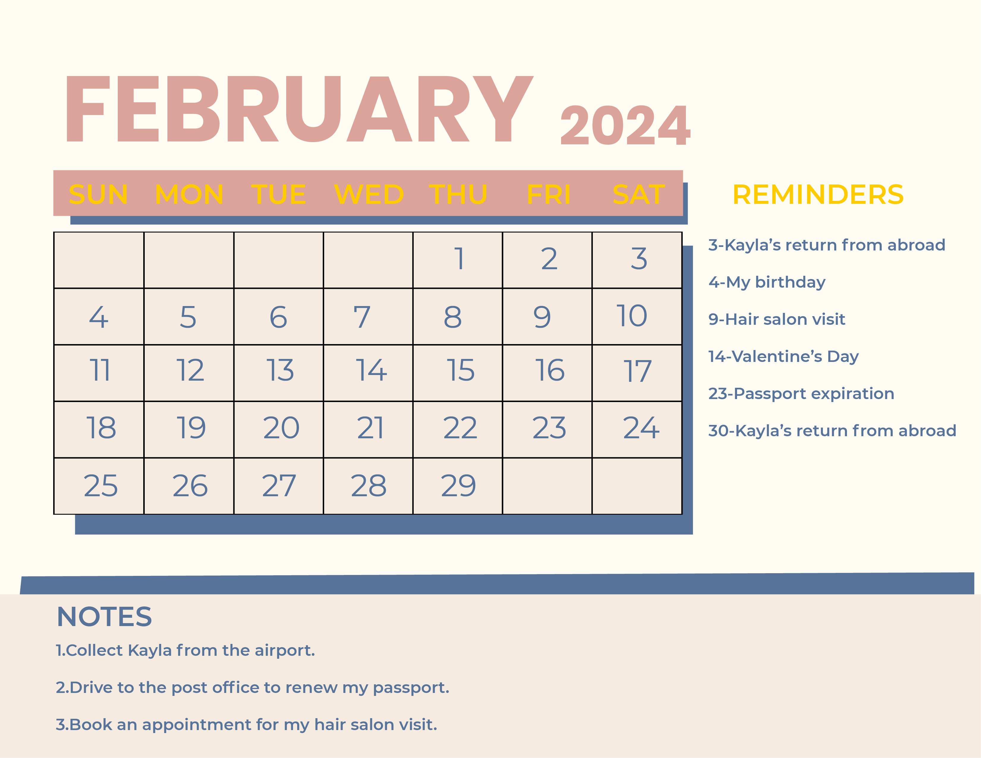 FREE February 2024 Calendar Word Template Download Template FREE February 2024 Calendar Word Template Download Template