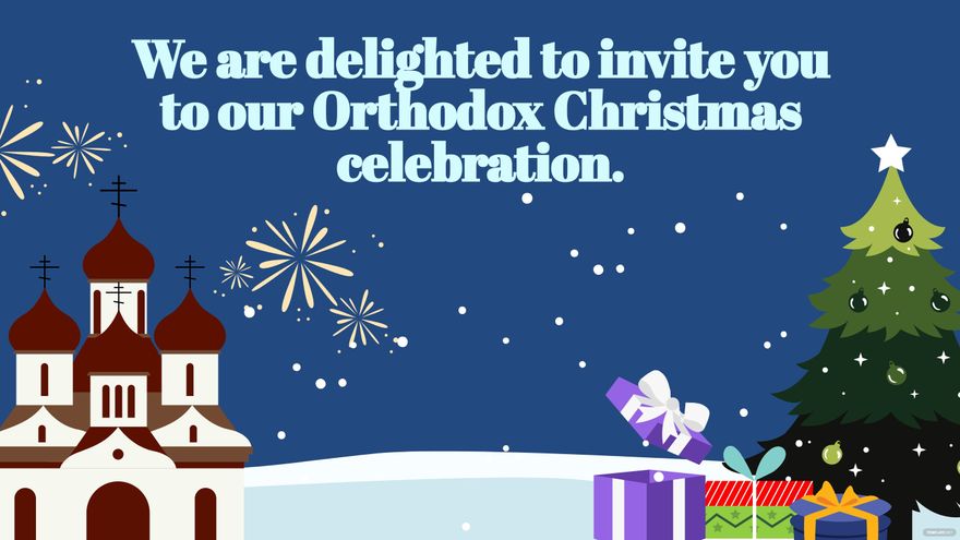 Free Orthodox Christmas Invitation Background