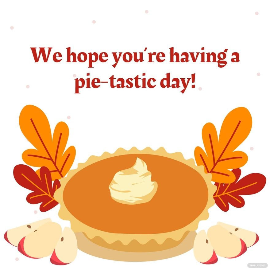 Free National Pie Day Wishes Vector