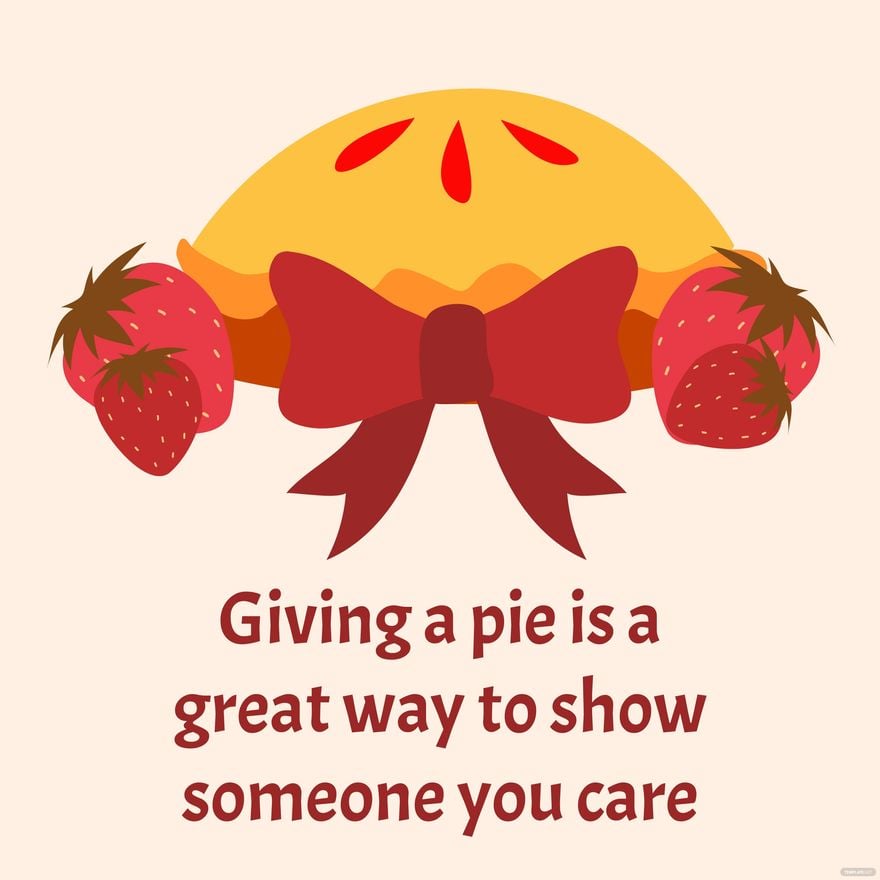 Free National Pie Day Quote Vector