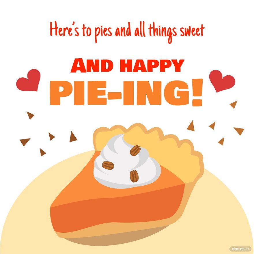 National Pie Day Greeting Card Vector