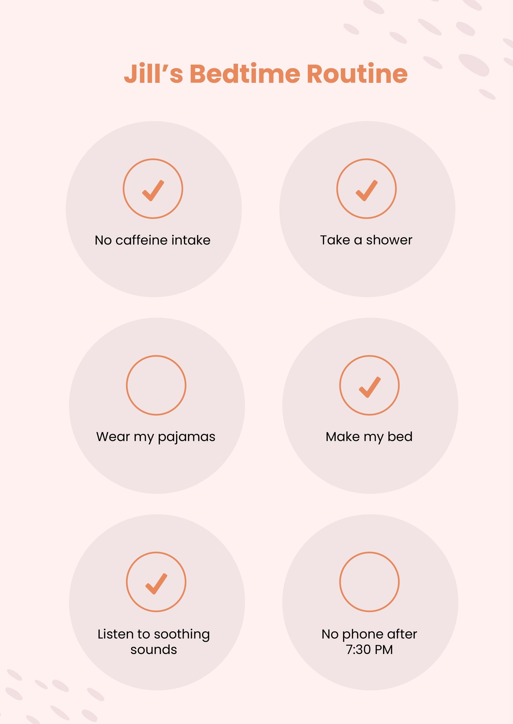 Bedtime Routine Chore Chart in PDF, Illustrator