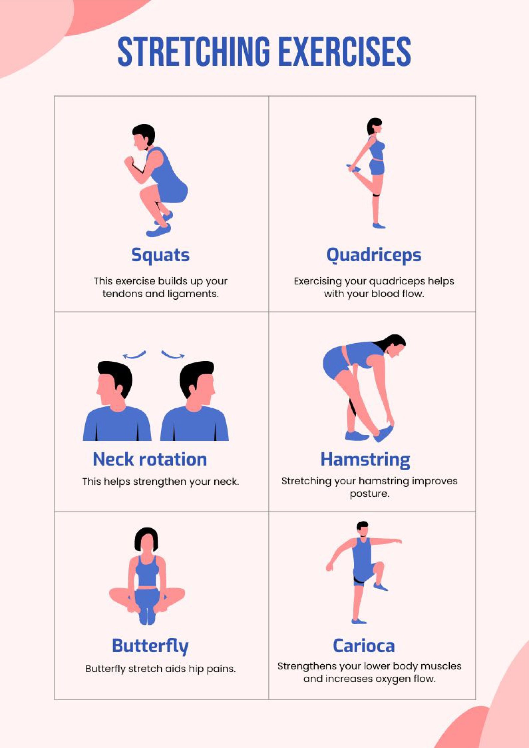 basic stretching chart