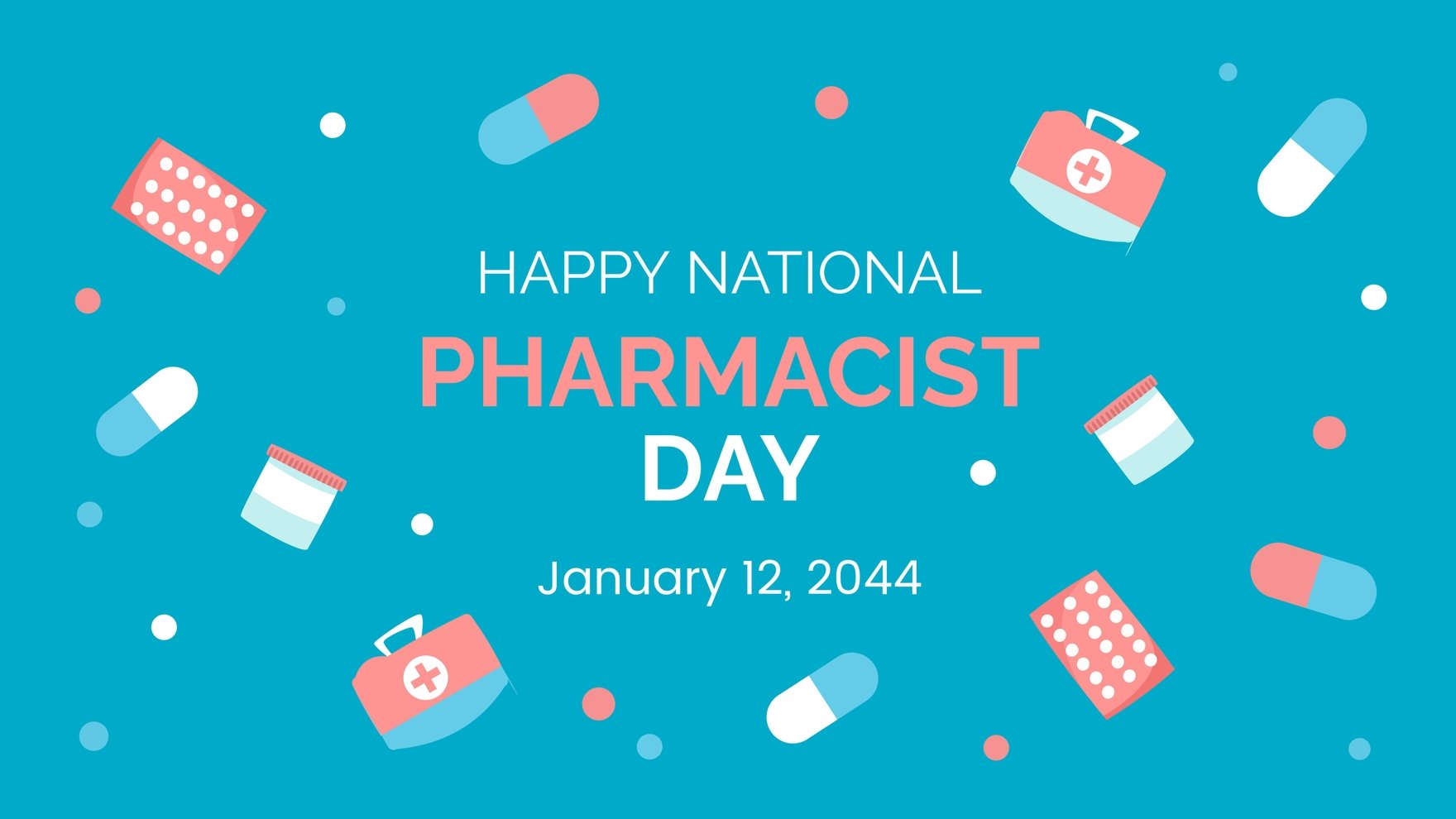 Free National Pharmacist Day Wishes Background in PDF, Illustrator, PSD, EPS, SVG, PNG, JPEG